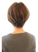３０代４０代に人気シルエットが綺麗なひし形ショートボブ