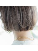 ハイライト×柔らかいスリークボブ×デザインカラー