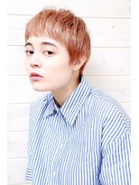 オーシャン(Ocean)&nbsp;[OCEAN Hair&Life藤原純] 分け目なしハイトーンカラーショート☆