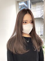 【ケアブリーチ1回のみ】透明感ミルクティーベールベージュ