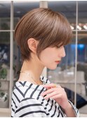 ショートボブ20代30代ココアブラウン髪質改善青山表参道