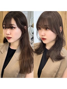 アフロートリノ(AFLOAT Leino) 小顔ヘルシーレイヤースタイル透明感カラー【修】20代30代40代