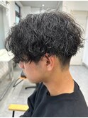 波巻きスパイラルパーマメンズマッシュパーマツイストパーマ