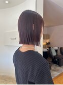 ぱつっとボブ/ボブ/ラインボブ/カシスピンク/千葉美容室
