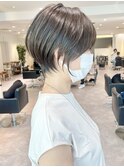 ショートボブ髪型40代50代60代前髪あり前髪なし【橋本】