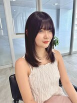 アールヘアーデザイン 千種(r hair design)&nbsp;サラツヤロングベージュカラーブリーチしない透明感カラー