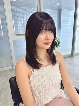 アールヘアーデザイン 千種(r hair design) サラツヤロングベージュカラーブリーチしない透明感カラー