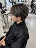 ハイライトグレージュ センターパート MOMO