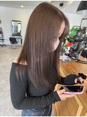 20代30代30代モカベージュナチュラル耳掛けロング