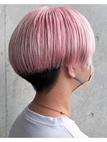 オーク 学芸大学(OAK)&nbsp;刈り上げ ペールピンク ケアブリーチ シースルーマッシュ