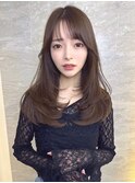 ミニウルフレイヤーカット顔周り前髪韓国ミディアムロング/池袋