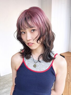 アルバム 池袋(ALBUM) 韓国ヘア前髪カットダブルカラーブリーチくびれミディ_F21145