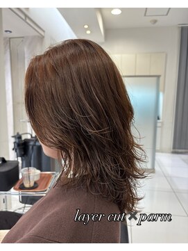 パーマで再現性up!! ヘーゼルブラウンカラー♪