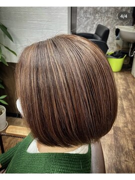 オーロラ 下北沢(Aurora) 白髪染め+ハイライトカラー