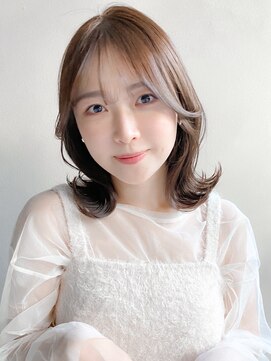 リヤン 表参道(lyann) 前髪イメチェンナチュラルカールくせ毛風カール斜めバング