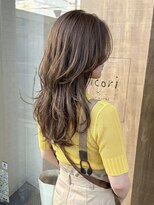 ニコリヘアワークス(nicori hair works)&nbsp;ロング×レイヤー×シフォンベージュ2