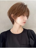 丸みショート/カーテンバング/顔周りカット/ダークブルー☆449