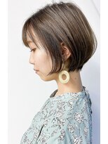 トレフル 東岸和田店(Trefle) 丸みシルエットグレージュショートボブ◎