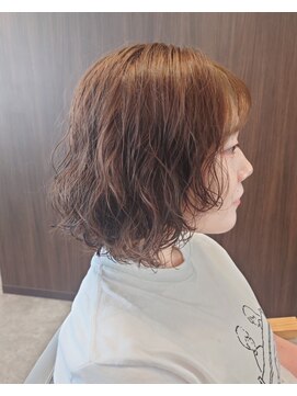 ビスポーク(BESPOKE) ボブパーマ◎アプリコットブラウン×ニュアンス×小顔カット
