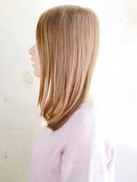 ヘアメイク ナル(hair make nalu) かきあげバングのハイトーンストレート