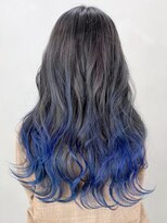 アイティー バイ アルバム 中野店(IT by ALBUM) ブルーグラデーション_ウェーブパーマフォギーベージュ_ba281223