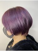 20代30代人気♪パープルショート☆イメチェン _ラベンダーカラー