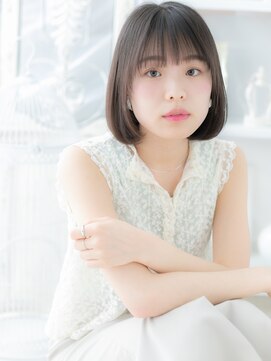 カバーヘア 上尾西口店(COVER HAIR) 透け感グレージュツヤ髪前下がり小顔ミニボブb上尾