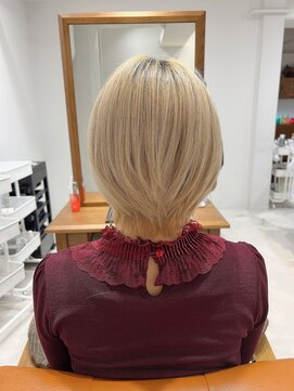 ネイロ 錦糸町(NeiRo) ボブカーキグレージュマッシュショート大人かわいい