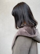 モルニ(MORNI)&nbsp;アッッシュグレー_マロンベージュ Aラインボブ かきあげ