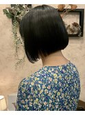 コンパクトボブ/顎ラインボブ/黒髪ボブ/肩上ボブ