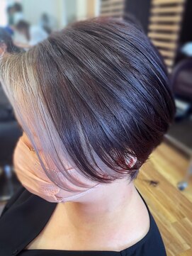 ブレス バイ ファースト 大和吉岡店(Breath by first) 【フェイスフレイミング　〈ピンクラベンダー〉×  クールボブ】