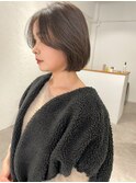 bob × くすみベージュ