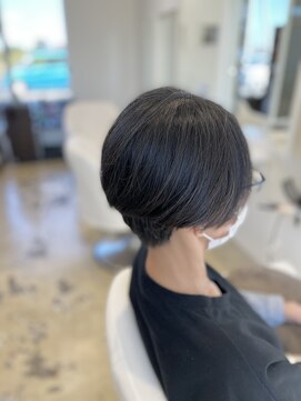 ヘアーデェカラー(hair de KOLOR) 【つくば】大人ハンサムショート×暗髪20代30代40代