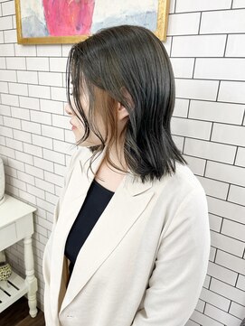 リール(THE RIRE.) ＊THE  RIRE.  ブリーチなし インナーベージュ×カーキグレー＊