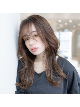 オースティン 調布アミックス(AUSTIN) 大人かわいい前髪セシルカットココアブラウンフリンジウェーブ