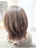 レイヤーカット/ケアブリーチ/ベージュカラー/ウルフカット