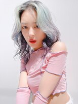 アルバム 新宿(ALBUM SHINJUKU)&nbsp;グリーンブルーバイオレットグラデーション_ハッシュカット_8807