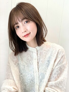 ガーデン ムサシコスギ(GARDEN MUSASHIKOSUGI) 切りっぱなしボブ レイヤーボブ 美髪 透明感ベージュアッシュ