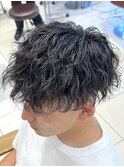 ツイスト×強めスパイラルパーマ【ひたちなか/メンズパーマ】