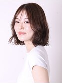 デザインカラーレイヤーカットウェットヘアオリーブベージュ0804