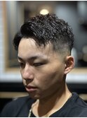 ツイストスパイラル　スキンフェード　メンズ