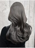 △ロングレイヤーカットラベンダーグレーアッシュグレージュ美髪