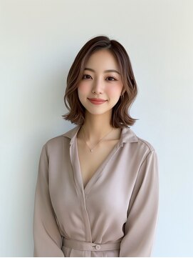 e.m.a プレミアムビューティーサロン 栄駅店(e.m.a PREMIUM BEAUTY SALON) セミロング/イメチェン/外ハネボブ/美髪/ワイドバング/髪型
