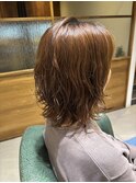 外ハネパーマ