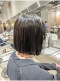 10代20代かわいい切りっぱなしボブ