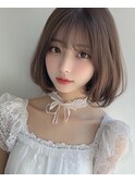 外ハネヘルシースタイルショコラアッシュふんわり丸みカール