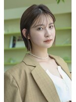 ムク(MUKU)&nbsp;ボブ　前髪あり　暗髪ボブ　伸ばしかけボブ