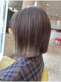 ボブ×ベージュカラー
