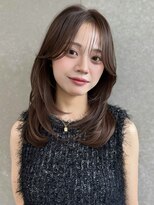 ロンドシエル 横浜(Lond ciel)&nbsp;ハッシュレイヤー／ダークラベンダー／韓国巻き/顔周りカット