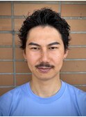 【大村指名】メンズカットルーズショートピンパーマ